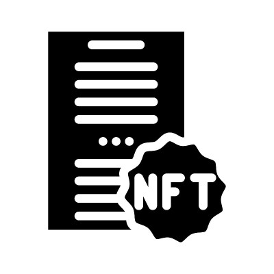 非ft和诗歌字形图标矢量插图