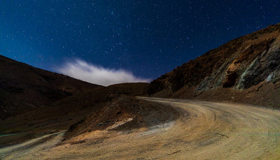 夜晚的山路