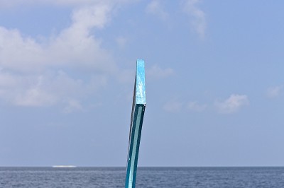 马尔代夫“东尼”船船头的装饰元素(阿里环礁，印度洋，马尔代夫)