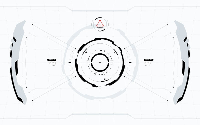未来科幻技术HUD屏幕