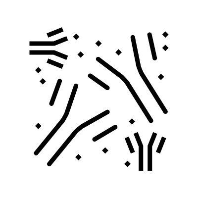 抗体的疾病字形图标矢量插图