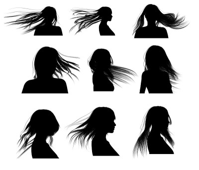 头发女人轮廓