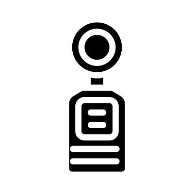 光计测量设备字形图标矢量插图