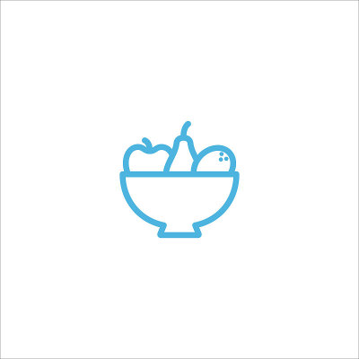 水果碗图标平面矢量符号设计新潮