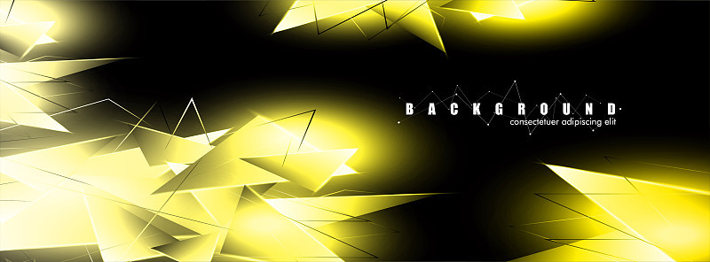 abstract background with glowing gold triangles th