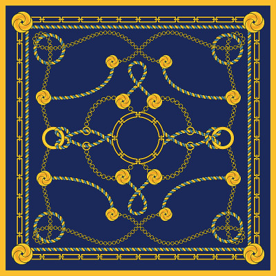 Chain patten square scarf design. Fashion accessor