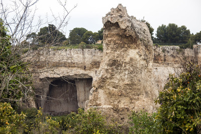 Latomia del Paraiso在那不勒斯考古公园，锡拉丘兹-意大利。