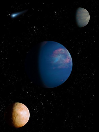 太空中有卫星的行星、行星系、系外行星和系外卫星。