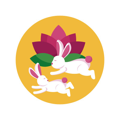 中秋兔子矢量设计