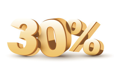 3d闪亮的黄金折扣收藏- 30%