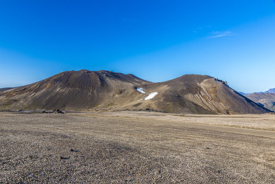 看Snaefellsjökul火山在白天