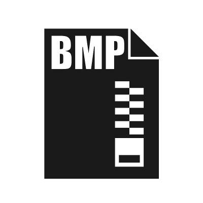 BMP黑色文件矢量图标，平面设计风格