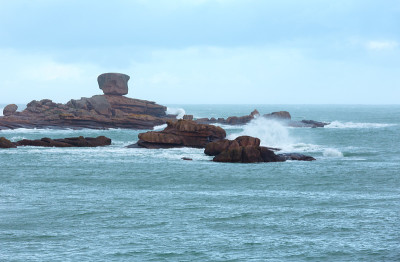Tregastel海岸景观(法国布列塔尼)