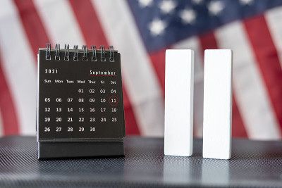记住9·11，爱国者日，记住9·11。