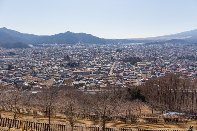 从荒山森根公园俯瞰藤吉田市
