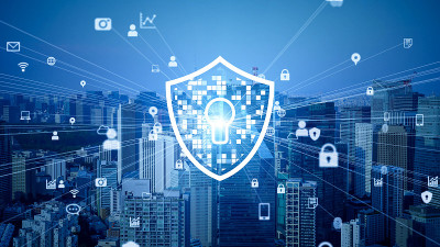 网络安全的概念。数据保护。网络安全。通信网络。