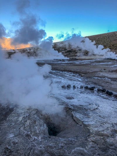 喷泉的Tatio