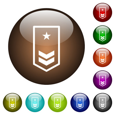 Military insignia with two chevrons and one star c