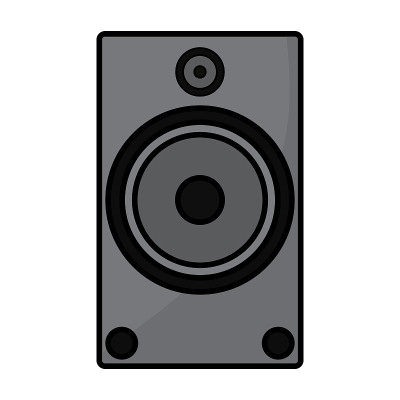 孤立扬声器图标