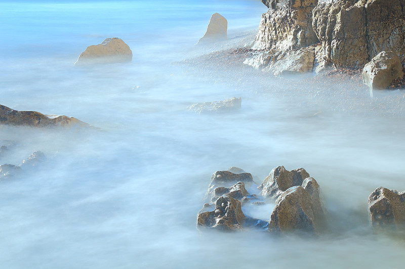 模糊海浪