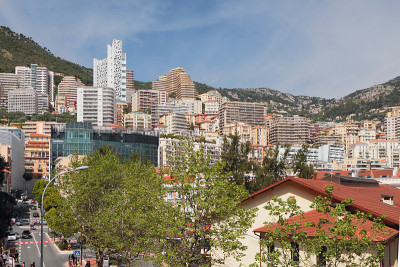 山坡上的城市。摩纳哥蒙特卡罗