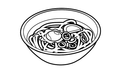 日式暖月见乌冬