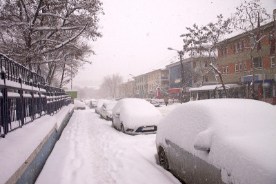 街景与大雪