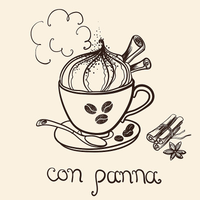 来杯con panna咖啡