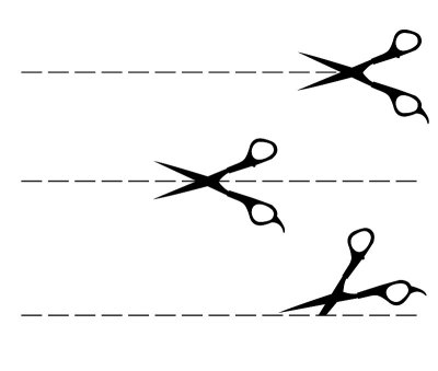 Vector scissors line