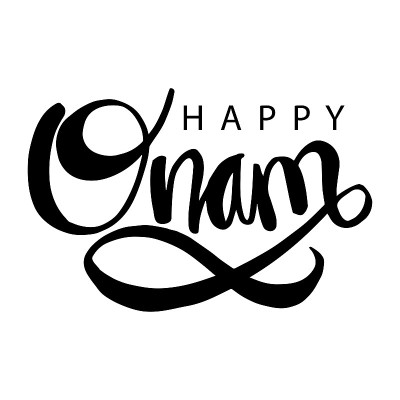 Happy Onam的手写字母。
