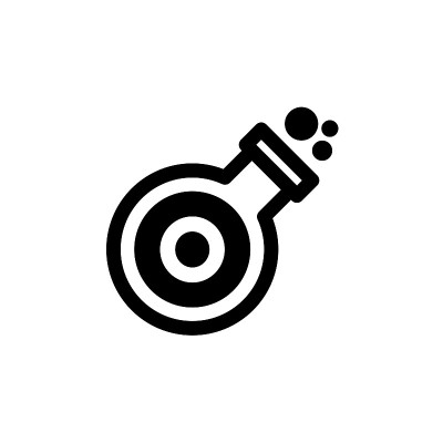 向量黑瓶标志字母O