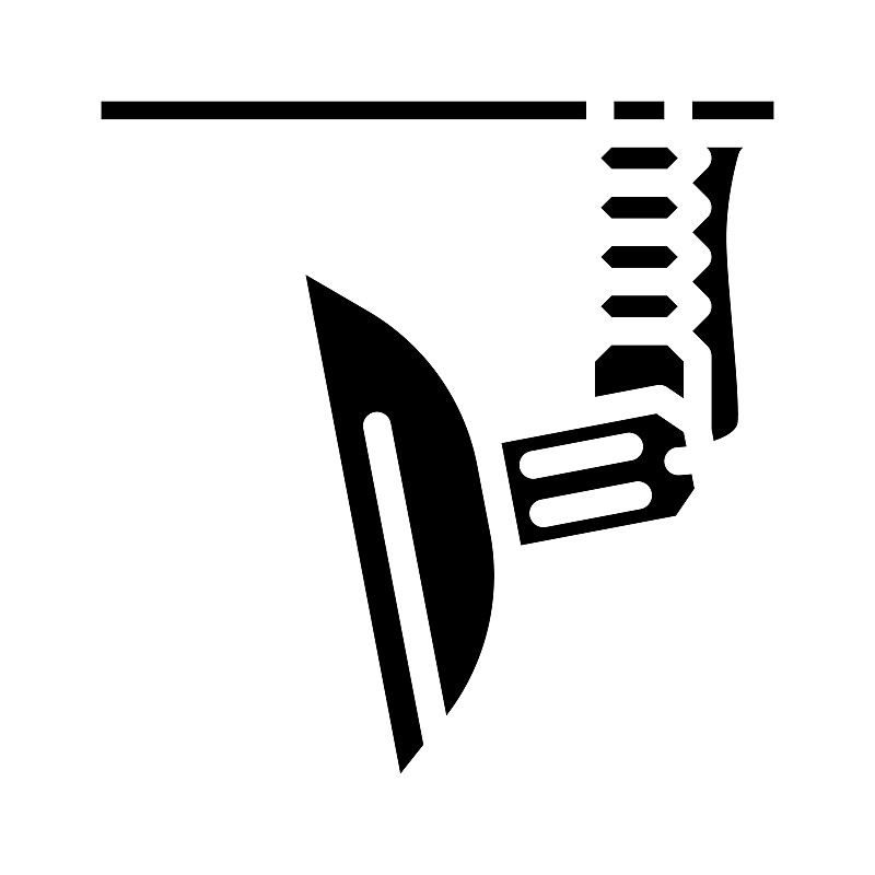 软箱灯字形图标矢量插图