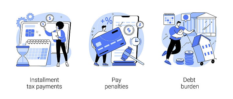财务责任抽象概念矢量插图。