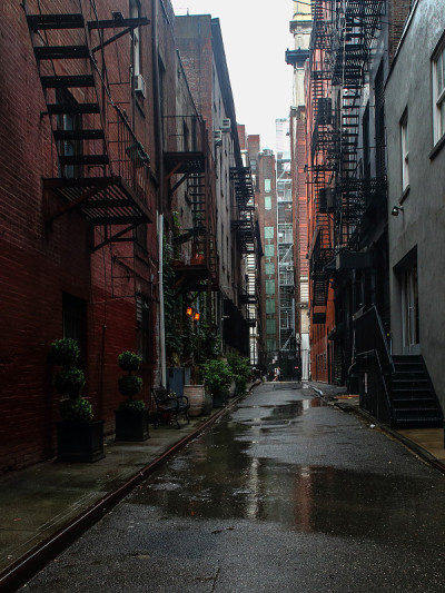 雨后，纽约苏荷区