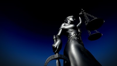 忒弥斯与比例和剑3d渲染