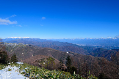 从日本的ena山看日本的阿尔卑斯山