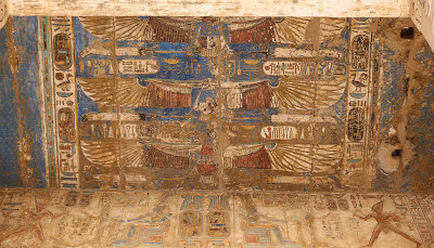 埃及象形文字在Medinet Habu神庙，卢克索，埃及