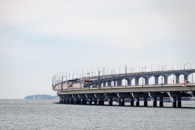 仁川大桥风光。美丽的海桥。