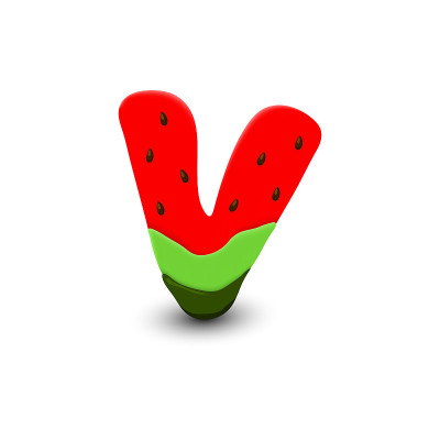 西瓜字母V