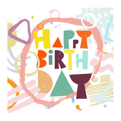 生日快乐矢量插图