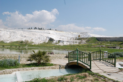 土耳其Pammukale地热温泉附近