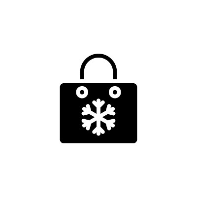 购物袋图标矢量。标识