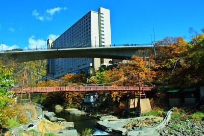 秋景北海道、札幌、中赞井温泉