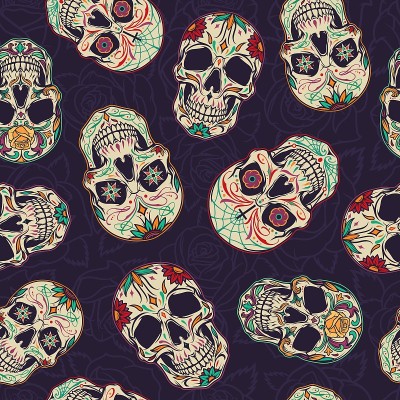 Day of the Dead seamless pattern