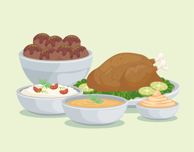 酱汁和阿拉伯食品