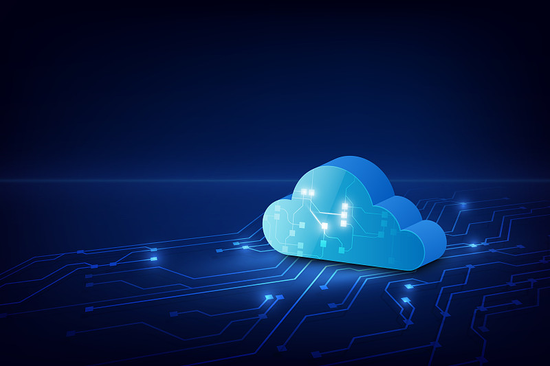 abstract cloud technology system sci fi design con