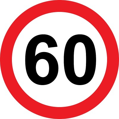 限速60的路标