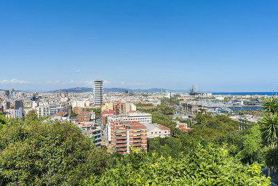 从Montjuic山俯瞰巴塞罗那