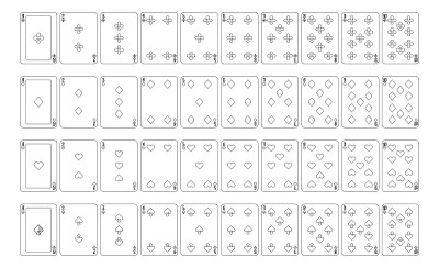 扑克牌数字牌a黑和白
