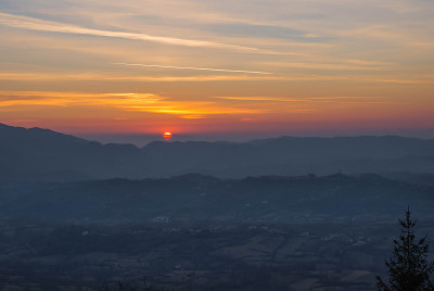 日落时分，Ciociaria, Valle di Comino, Frosinone
